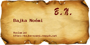 Bajka Noémi névjegykártya